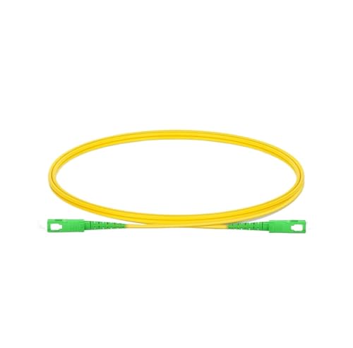 Glasfaser-Patchkabel, 1-Faser, SC Apc Simplex auf SC Apc Simplex, Singlemode (OS2 G652D), 3,0 mm dicht gepuffert, gelb, LSZH(10 PCS 1M 3ft) von SHMKBDPF