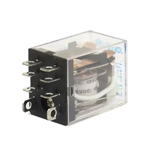 JQX-13F DC 12V Spule 8-polig DPDT grüne LED-Anzeige Leistungsrelais 5A 240VAC 28VDC von SHMKBDPF
