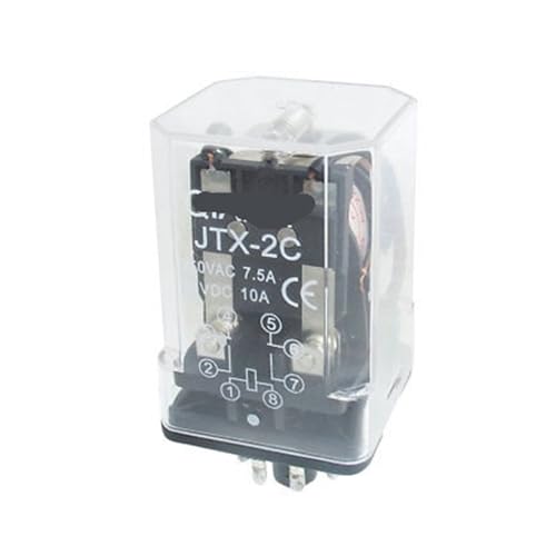 JTX-2C AC 220 V Spulenrelais 8-polig DPDT 7,5 A 250 V AC 10 A 30 V DC JTX-2C AC 220 V Spulenrelais 8-polig DPDT 7,5 A 250 V AC 10 A 30 V DC von SHMKBDPF