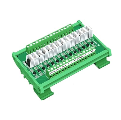 MCU PLC Signalverstärkerplatine Eingang und Ausgang NPN Isolationsband Kühlkörper(14 channels,Input 3.3V-5V) von SHMKBDPF