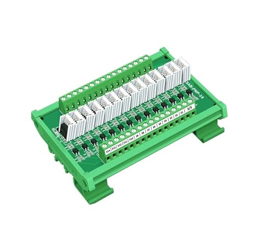 MCU PLC Signalverstärkerplatine Eingang und Ausgang PNP Isolationsband Kühlkörper(14 channels,Input 3.3V-5V) von SHMKBDPF
