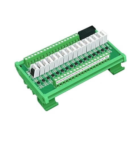 MCU PLC Signalverstärkerplatine Eingang und Ausgang PNP Isolationsband Kühlkörper(16 channels,Input 3.3V-5V) von SHMKBDPF