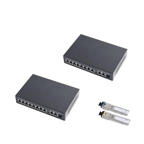 POE-Switch 100/1000 Mbit/s Standard 8 Ports + 2 Uplink-Ports + 1 SFP(Kit2 20km SC SFP) von SHMKBDPF