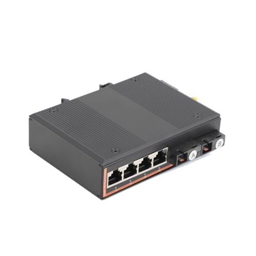 SHMKBDPF 1 Gigabit-Industrie-Medienkonverter 10/100/1000 Mbit/s Singlemode 2 Glasfaseranschlüsse auf 2/4/8 RJ45 A+B UPC/APC SC 20 km(2 SC to 4 RJ45) von SHMKBDPF