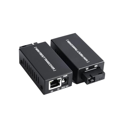 SHMKBDPF 1 Paar Mini-Gigabit-Glasfaser-Medienkonverter 100/1000 Mbit/s SC auf RJ45-Switches 20 km mit Netzteil(US Power) von SHMKBDPF