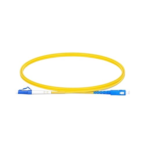 SHMKBDPF 10 Glasfaser-Patchkabel SC/UPC-LC/UPC SM G657A2 Einzelader 2,0 mm Vollader, gelber LSZH-Mantel(10 PCS 300CM 10ft) von SHMKBDPF