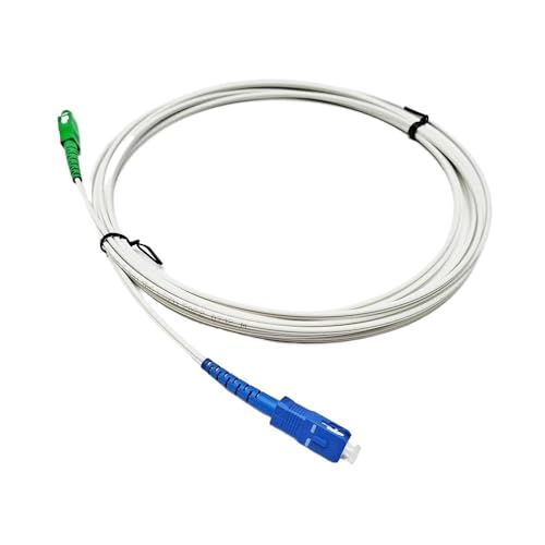 SHMKBDPF 10er-Pack SC/abgewinkelter physischer Kontakt SC-UPC-Glasfaser-Patchkabel, Singlemode G657A2 SX, cremeweißer LSZH-Mantel(5M) von SHMKBDPF