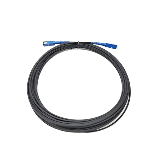 SHMKBDPF 10er-Pack SC UPC Singlemode-Simplex-Glasfaser-Patchkabel FTTH G657A schwarze Leder-Patchkabel(SC 10M 10pcs) von SHMKBDPF