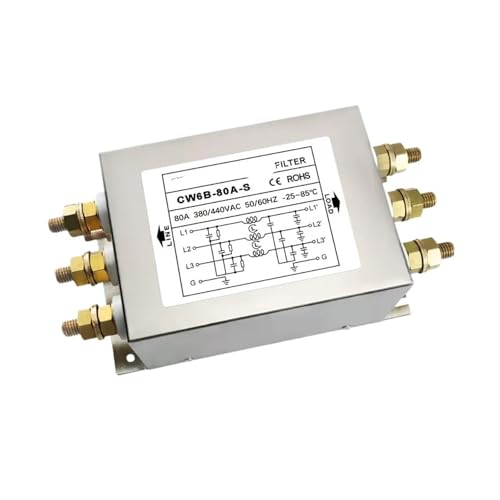 SHMKBDPF CW6B-S dreiphasiger einstufiger Schraubenstromfilter 220V 380V Servo-Inverter-Eingang Anti-Interferenz 80A(CW6B-80A-S) von SHMKBDPF