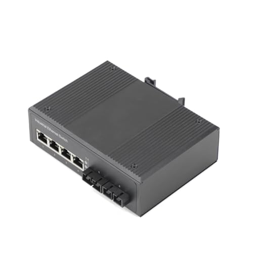 SHMKBDPF Gigabit-POE-Web-Managed-Switch in Industriequalität mit 1/2 optischen Ports und 1/2/4/8 POE-Ports, Singlemode-Single-Fiber/Dual-Fiber-SC-Transceiver(4SC-4 RJ45 1000M) von SHMKBDPF