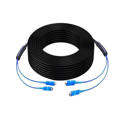 SHMKBDPF SC-Panzer-Glasfaserkabel, Singlemode, 2-12-adrig, GYXTW, Outdoor, starres, nicht flexibles Glasfaser-Patchkabel, 10 m, 20 m, 30 m, 40 m(2-core 2SC-2SC 10m) von SHMKBDPF