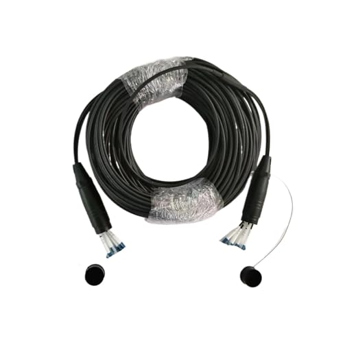 SHMKBDPF TPU-gepanzertes Glasfaserkabel, starkes und flexibles Patchkabel, SC UPC, LC UPC, Singlemode, 4/8-adrig, mit Schutzmantel, 150 Meter(4-core 4SC-4SC) von SHMKBDPF