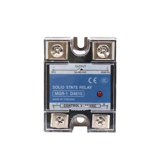 SSR-10DA/MGR-1 D4810 10A Einphasen-Halbleiterrelais DC-Steuerung AC 3-32VDC bis 24-480VAC Aluminium-Kühlkörper(Relay and heat sink) von SHMKBDPF