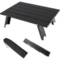 Klappbarer Campingtisch, leichter tragbarer Mini-Klapptisch aus Aluminium mit Tragetasche, kleiner praktischer aufrollbarer Beistelltisch für von SHMSHNG