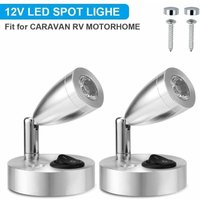 Leselampe – 2er-Set 12-V-LED-Spot-Leselampen, 3000 K LED-Innenbeleuchtung, einstellbarer Schalter, 3 W warmes Licht, Silber – RWReading Light Leselampe – 2er-Set 12-V-LED-Spot-Leselampen, 3000 K LED-Innenbeleuchtung, einstellbarer Schalter, 3 W warmes Licht, Silber – RWReading Light von SHMSHNG