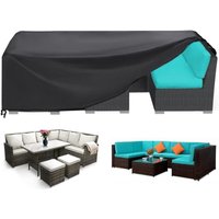 Möbelabdeckung Gartenmöbelabdeckung Schutzhülle für Gartenmöbel Wasserdicht 420D Oxford-Gewebe Schwarz (270x180x89cm) - RWJardin Schwimmbad von SHMSHNG