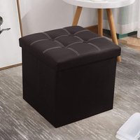 Pouf, Sitzhocker, Aufbewahrungsbox, Fußstütze, Würfel. Faltbarer und multifunktionaler Sitz 38x38x38cm. Schwarz - RWPouf Pouf, Sitzhocker, Aufbewahrungsbox, Fußstütze, Würfel. Faltbarer und multifunktionaler Sitz 38x38x38cm. Schwarz - RWPouf von SHMSHNG