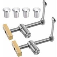 Shmshng - 2er-Pack Schnellspanner für Tischwerkbänke mit 4 Bankhaken für 20-mm-Loch, DIY-Positionierungs-Werkbankanschlag und Schnellspanner für Shmshng - 2er-Pack Schnellspanner für Tischwerkbänke mit 4 Bankhaken für 20-mm-Loch, DIY-Positionierungs-Werkbankanschlag und Schnellspanner für von SHMSHNG