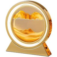 3D-Sanduhr-LED-Lampe, 10-Zoll-Treibsand-Nachtlicht, beweglicher Treibsand, rotierende Kunst-Sandszene, Bastel-Tischdekoration, 3 Farben, dimmbar, von SHMSHNG