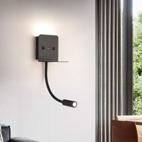 6W led Wandleuchten Wandlampe Leselampe, Flexibles Rohr Leselicht mit Schalter und USB-Schnittstelle Wandlampe, Warmweißes Licht Nachtlicht von SHMSHNG