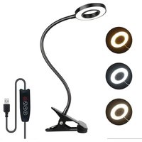 7W USB-Schreibtischlampe mit Clip, 3 Farben und 10 einstellbare Helligkeit, 48 LEDs 350° flexibel, Klemmlampe fürs Bett, Leselicht Buchlampe, 7W USB-Schreibtischlampe mit Clip, 3 Farben und 10 einstellbare Helligkeit, 48 LEDs 350° flexibel, Klemmlampe fürs Bett, Leselicht Buchlampe, von SHMSHNG