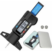 Shmshng - Digitaler Reifentiefenmesser – Reifenprofiltiefenmesser – lcd metrisch/Zoll 0–25,4 mm mit Eisenbox und Backup-Batterie für Auto, Motorrad, von SHMSHNG