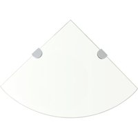 Shmshng - Eckregal + Chromstützen Transparentes Glas 30 x 30 cm von SHMSHNG