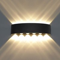 Moderne wasserdichte Wandleuchte led Wandleuchte Up Down Aluminium Wandfluter led Indoor Outdoor für Badezimmer Schlafzimmer Flur Wohnzimmer Veranda von SHMSHNG