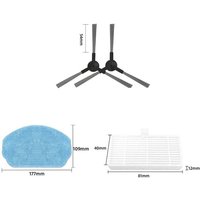 Shmshng - Passend für mamnv zcwa BR150/BR151 Kehrroboter Zubehör Seitenbürste Tuchfilter - RWRobot Schwimmbad von SHMSHNG