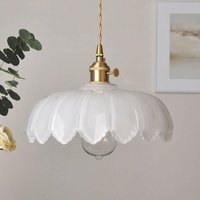 Shmshng - Retro pastoralen Stil Glas Kronleuchter ohne Lichtquelle weiß grün Dill von SHMSHNG