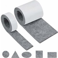 Shmshng - Selbstklebender Möbelfilz, Klebefilz, 2 Rollen (100 x 10 cm + 100 x 2 cm), freies Zuschneiden in jeder Größe und Form, von SHMSHNG