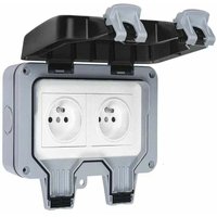 Shmshng - Wasserdichte Doppelsteckdose Außensteckdose IP66 Wasserdichte Wandsteckdose 16A - RWComplete Steckdose Shmshng - Wasserdichte Doppelsteckdose Außensteckdose IP66 Wasserdichte Wandsteckdose 16A - RWComplete Steckdose von SHMSHNG