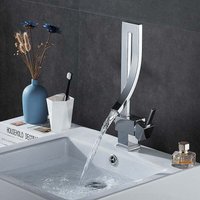 Shmshng - Wasserhahn Messing Waschtischarmatur Modestil Schlichte Mode Waschtischarmatur Heiß Kalt Badarmaturen Reflex Wasserfall Wasserhahn Shmshng - Wasserhahn Messing Waschtischarmatur Modestil Schlichte Mode Waschtischarmatur Heiß Kalt Badarmaturen Reflex Wasserfall Wasserhahn von SHMSHNG