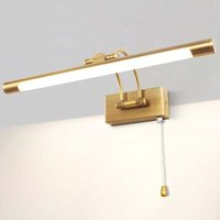 Led 8W IP44 Spiegel Wandleuchte Badbeleuchtung Messing Innenbeleuchtung Mit Schalter, 40CM 3000K Wandlampen Für Bilder Und Vitrinen Verstellbarer Arm von SHMSHNG