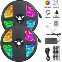 Shmshng - rgb led Lichtstreifen, 10M led Streifen mit 180 LEDs, Selbstklebender ferngesteuerter Streifen IP65 Wasserdicht für Partyrückwand (10m led von SHMSHNG