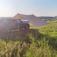 Sonnensegel wasserdichte Auto-Seitenmarkise 3 x 2 m Khaki für Camping - RWShade Sail von SHMSHNG