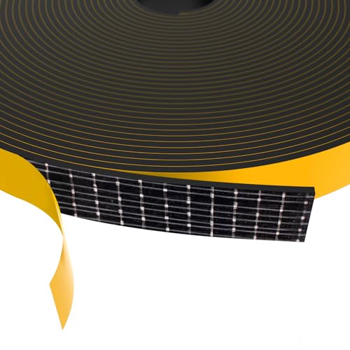 Dichtungsband Selbstklebend für Türen Fenster, 20mm(B) x3mm(D)/10m(L) Türdichtung Selbstklebendes Fensterdichtung Gummi Schaum Siegel Anti-Kollision Streifen Schalldämmung Dichtungsband Schwarz von SHOCHX