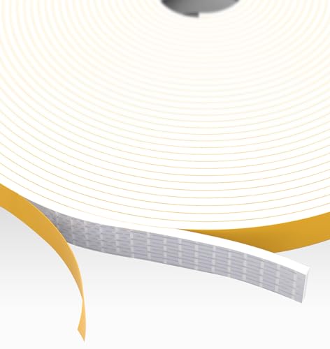 Dichtungsband Selbstklebend für Türen Fenster, 9mm(B) x3mm(D)/10m(L) Türdichtung Selbstklebendes Fensterdichtung Gummi Schaum Siegel Anti-Kollision Streifen Schalldämmung Dichtungsband Weiß von SHOCHX