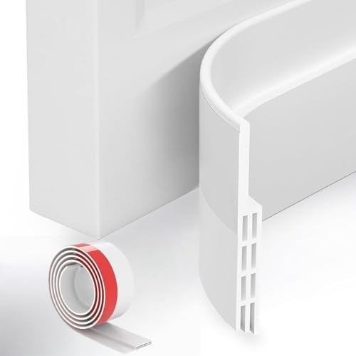 Zugluftstopper für Türen 100cm Weiß, Türdichtung Selbstklebend für Energie sparen, Luftzugstopper für Türen, Tür Zugluftstopper Ideal Auch als Schallschutz, Kälteschutz Zugluftstopper für Türen 100cm Weiß, Türdichtung Selbstklebend für Energie sparen, Luftzugstopper für Türen, Tür Zugluftstopper Ideal Auch als Schallschutz, Kälteschutz von SHOCHX