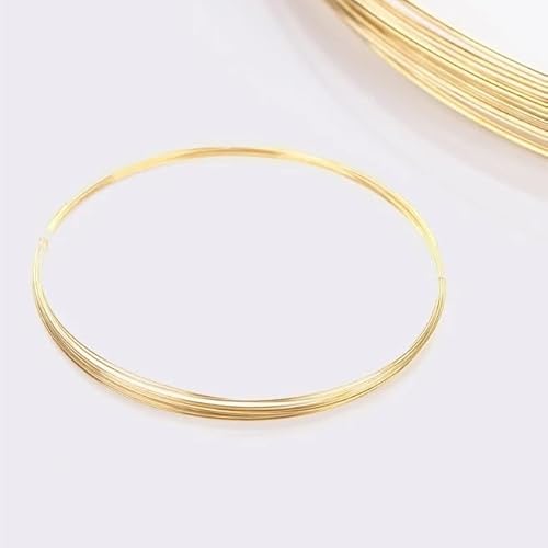 10 Meter goldfarbener Messingdraht, 0,1–1 mm Durchmesser, weicher Messingdraht, Form aus Metall (Size : 0.2mm) von SHOCRE