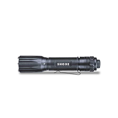 Taktische Taschenlampe TA30 LED mit hoher Leistung, leistungsstark und wiederaufladbar mit USB, ideal für die Polizeiarbeit, 40 Stunden Betriebszeit, 1300 Lumen Shoke von SHOKE