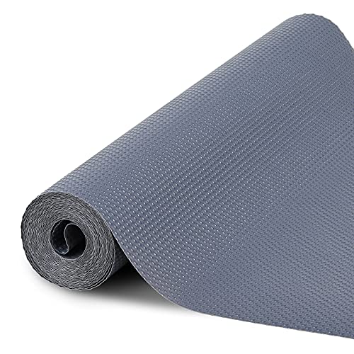 Schubladenmatte, 45x600cm Antirutschmatte Schubladen Eva-Material Zuschneidbar Shelf Liner Küchenschubladenmatten für Kühlschrank Schubladen Regale und Schrank (Grau) von SHOKUTO