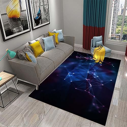 SHOMEY 3D Teppich Blaue Galaxie 120x170 cm Boden Matte Wohnzimmer Area Teppiche Weiche Schlafzimmer Teppich Für Kinder Jungen Mädchen Toilettenmatte Toormat von SHOMEY