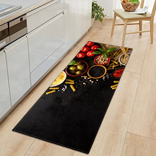 SHOMEY Küchenläufer Gewürze 60x150 cm Weiches Küchenmatte Küchenteppich, Wasser aufnehmen Küche Matten Fußmatte Teppich von SHOMEY