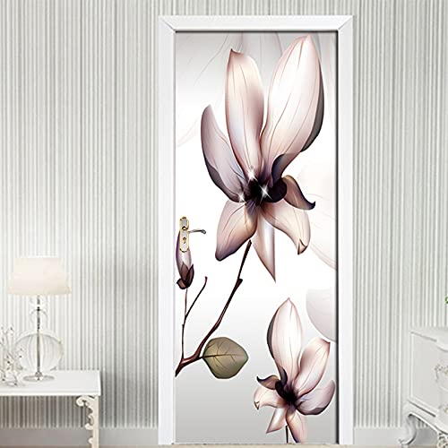 SHOMEY Türaufkleber Türtapete Selbstklebend Blume 90 x 200 cm 3D Türposter Fototapete Türfolie wasserdichte Abnehmbare Türtapete Innentür Schlafzimmer Home Deko von SHOMEY