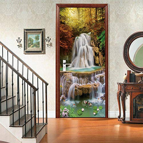 SHOMEY Türtapete Selbstklebend Wasserfall 90 x 200 cm Türposter Fototapete Poster Tapete PVC 3D Türaufkleber Selbstklebend DIY Türbild Wandbild von SHOMEY