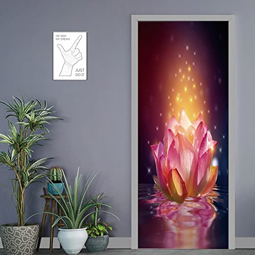 SHOMEY Türtapete selbstklebend Meditation 90 x 200 cm Türposter Türaufkleber Selbstklebend Fototapete Türfolie Türtapete 3D Tür Aufkleber Wand-deko Dekoration Wohnung von SHOMEY