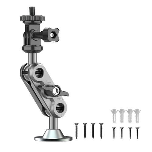 1/4-Zoll-Gewinde-Metall-Kamera-Monitorhalterung, verstellbares Gelenk-Design, geeignet für stabile Innen- und Außenmontage, verstellbarer Metall-Monitorhalter 1/4-Zoll-Gewinde-Metall-Kamera-Monitorhalterung, verstellbares Gelenk-Design, geeignet für stabile Innen- und Außenmontage, verstellbarer Metall-Monitorhalter von SHOOYIO