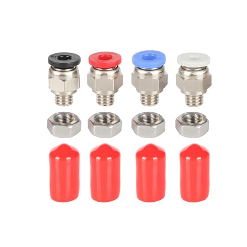 4 Stück PTFE Pneumatische Zufuhr Rohrverschraubungen PC4 Anschlüsse für Drucker Hohe Durchflussmenge Anti-Verstopfung Design Metall Pneumatische Adapter 4 Stück PTFE Pneumatische Zufuhr Rohrverschraubungen PC4 Anschlüsse für Drucker Hohe Durchflussmenge Anti-Verstopfung Design Metall Pneumatische Adapter von SHOOYIO