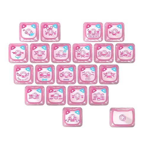 SHOOYIO Anpassbare 21 beleuchtete Tastenkappen, MAO-Profil-Design mit Herzmuster, PC für lange Nutzung, herzförmige transparente Tastenkappen SHOOYIO Anpassbare 21 beleuchtete Tastenkappen, MAO-Profil-Design mit Herzmuster, PC für lange Nutzung, herzförmige transparente Tastenkappen von SHOOYIO